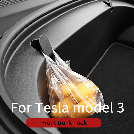 Front storage hook for Tesla MODEL 3